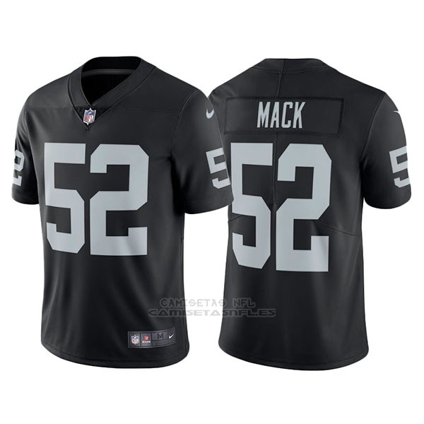 Camiseta NFL Limited Hombre Oakland Raiders 52 Khalil Mack Negro